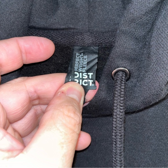 Dist-rict sweatshirt size L unisex black pullover hoodie long sleeve Zeuss world - Picture 5 of 7